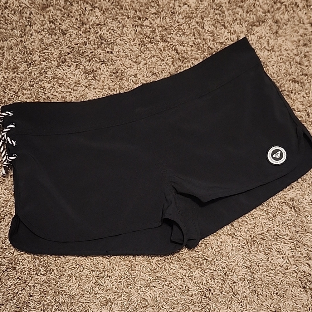 Roxy Black/White Swim/Board Shorts Size 7
